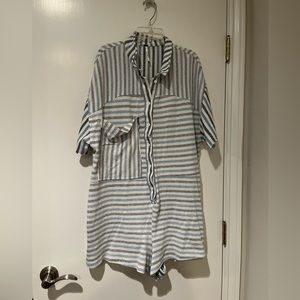 Free People One Piece Jumpsuit Romper Shorts Oversized Comfy Size S